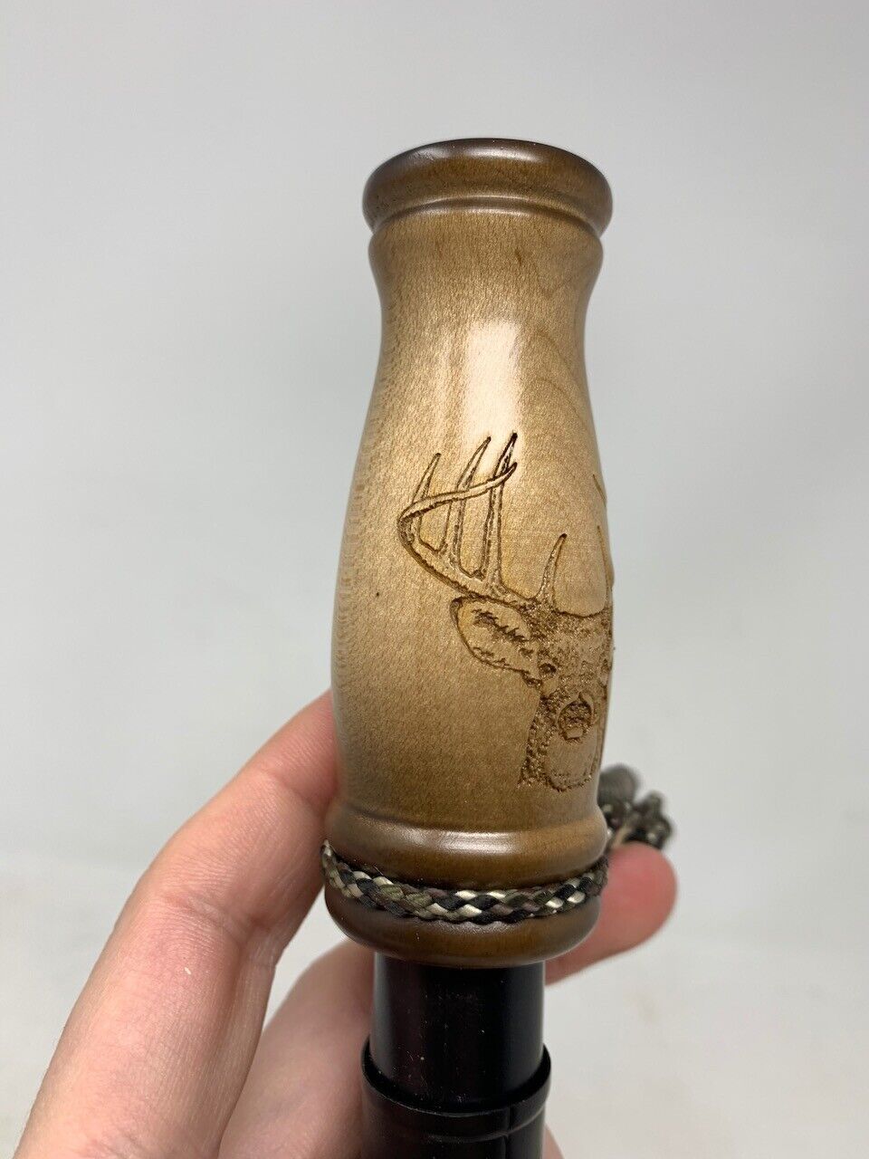 Wooden Amish Crafted Buck Deer Grunt Call with Lanyard