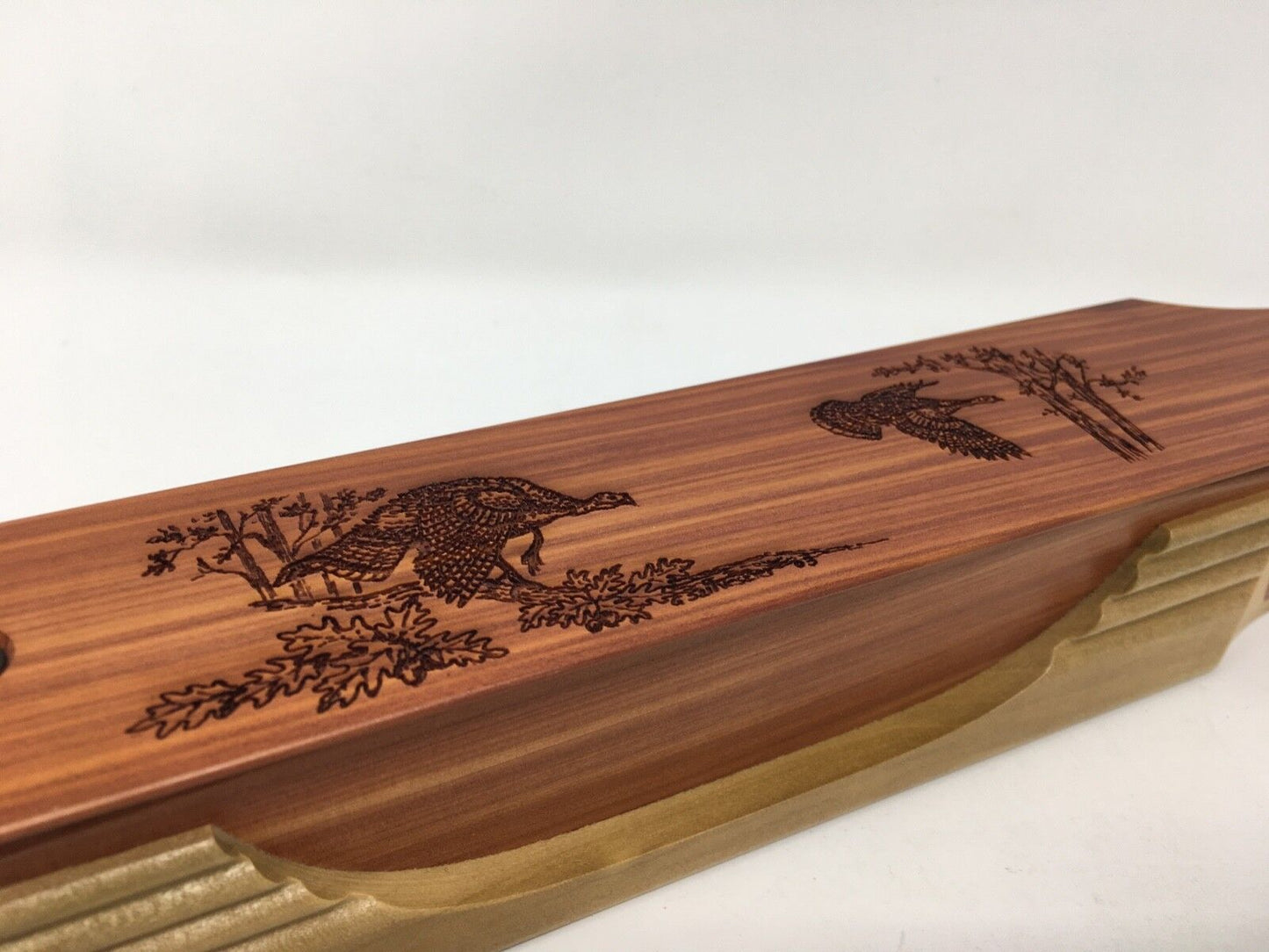 Wooden Amish Crafted "10" Handle Half Moon" Turkey Box Call