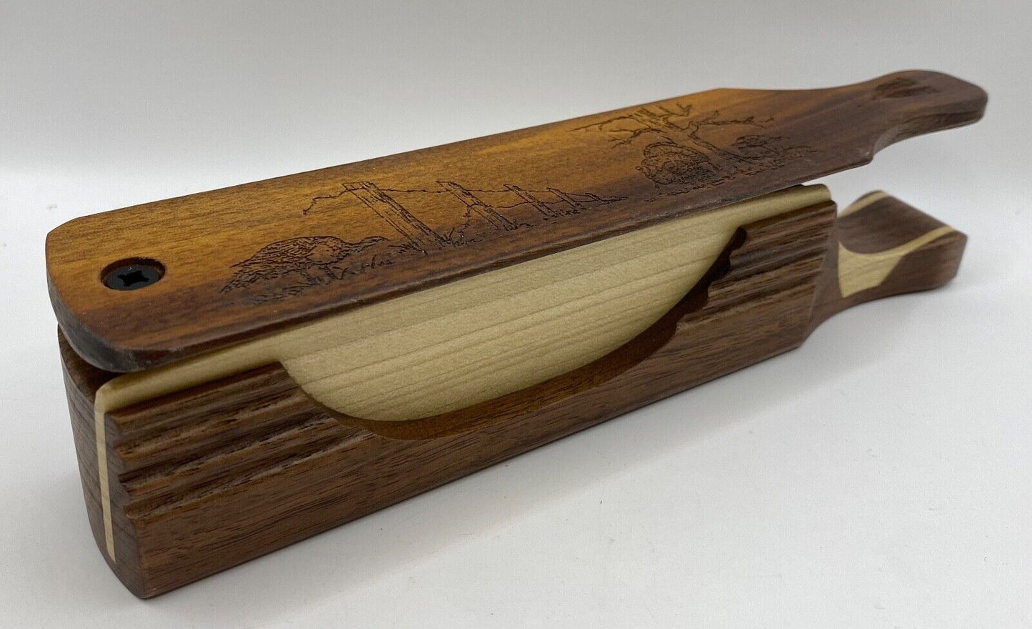Genuinely Amish Crafted "Handle Half Moon" Turkey Box Call