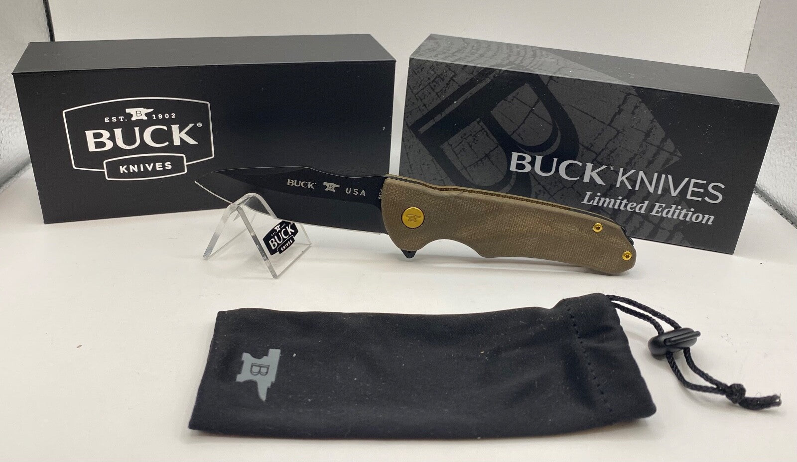 Buck USA 842 Sprint Ops Pro 2022 Limited Edition Knife with Pocket Clip, S45VN !