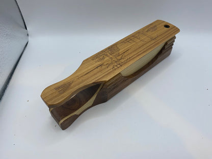 Genuinely Amish Crafted "Handle Half Moon" Turkey Box Call - New, Unused! Wooden