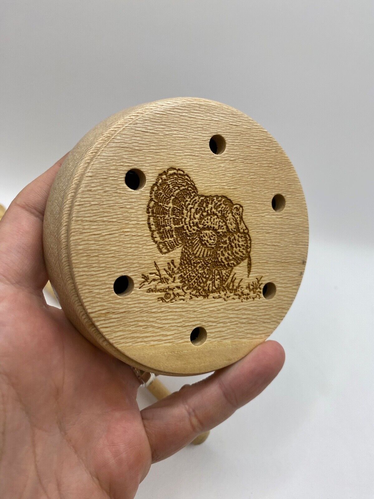 Genuinely Amish Crafted Turkey Friction Call with Striker - New, Unused - Wooden