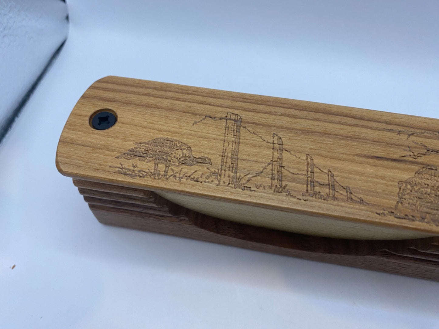 Genuinely Amish Crafted "Handle Half Moon" Turkey Box Call - New, Unused! Wooden