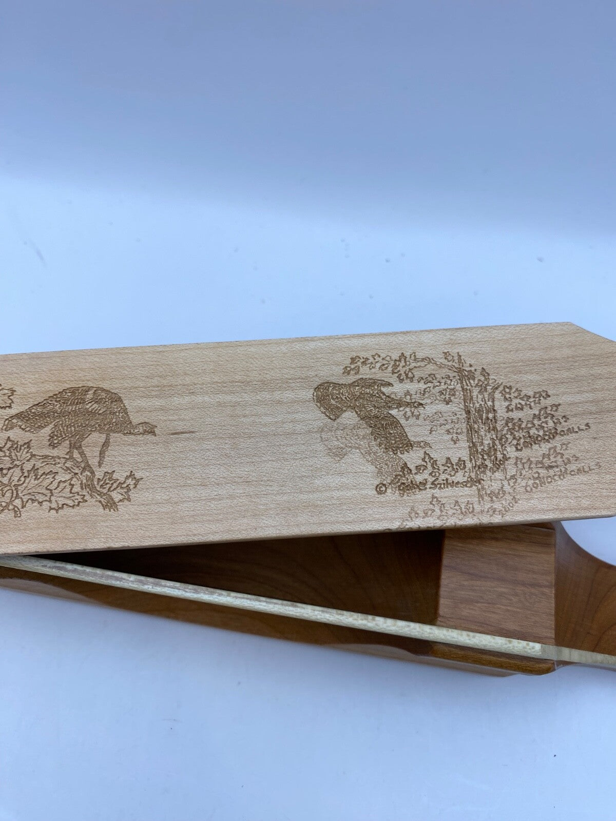 Genuinely Amish Crafted "Handle Half Moon" Turkey Box Call - New, Unused! Wooden