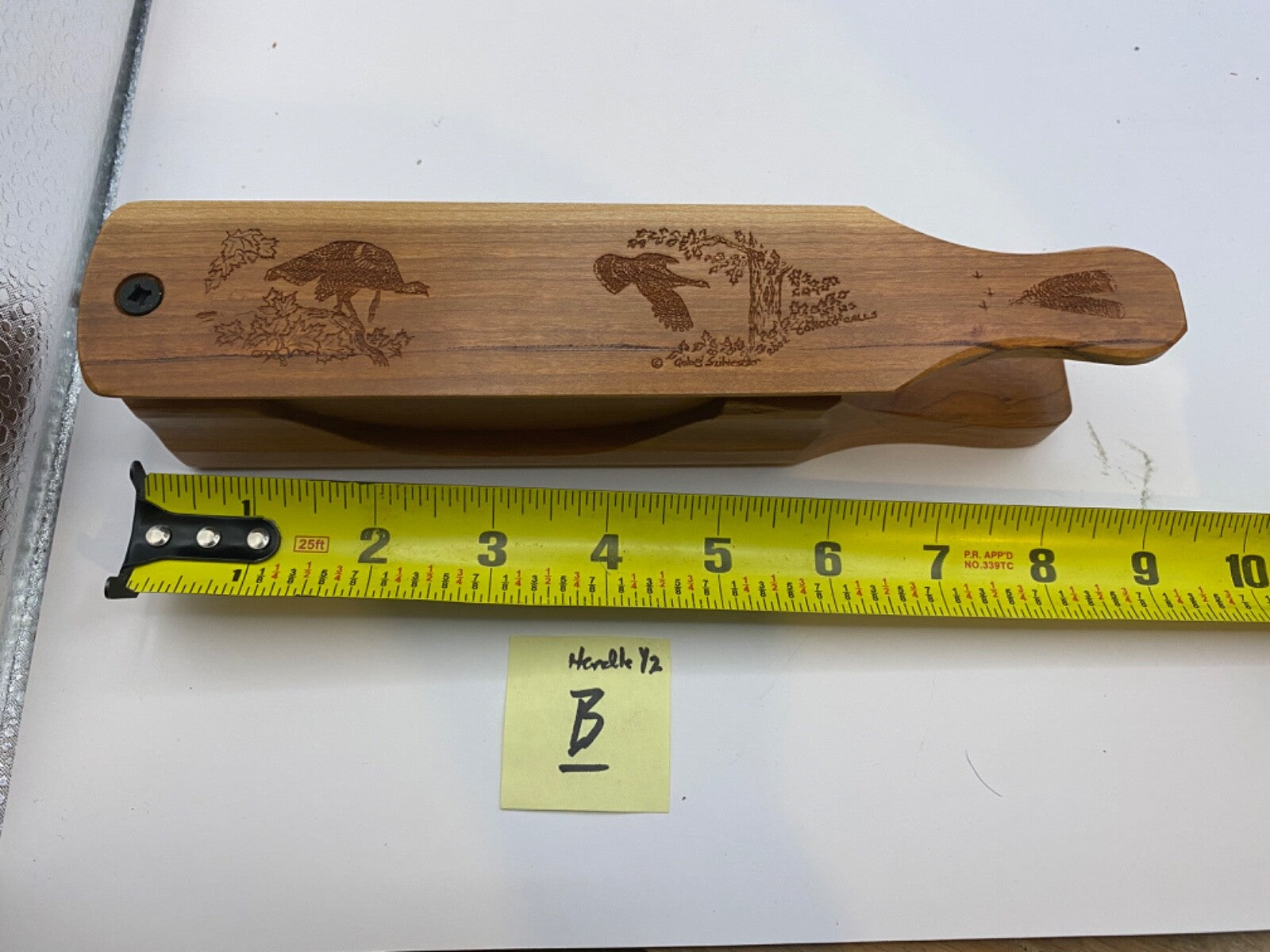 Genuinely Amish Crafted "Handle Half Moon" Turkey Box Call - New, Unused! Wooden