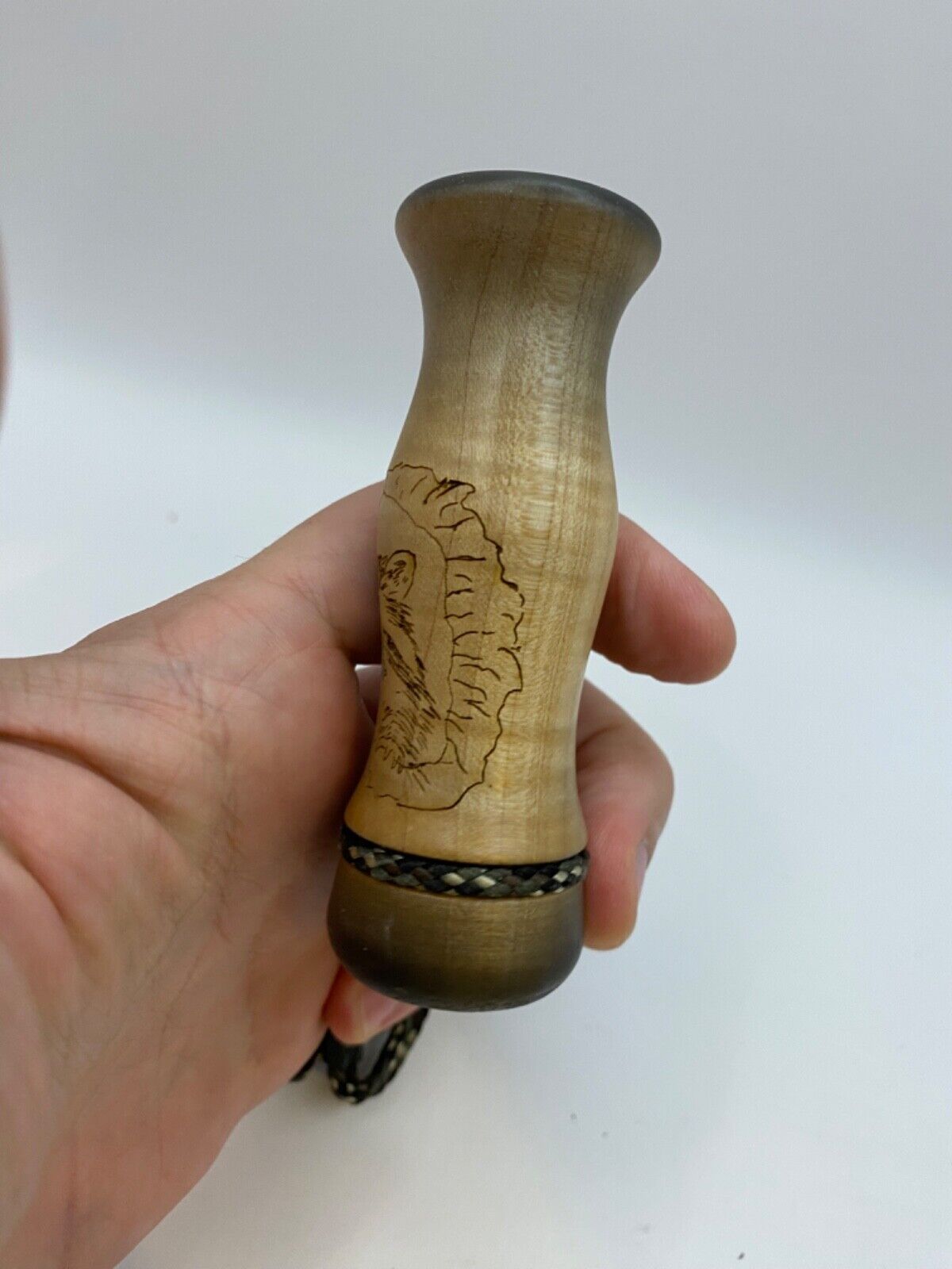 Wooden Amish Crafted Coon Squaller Raccoon Squealer Call