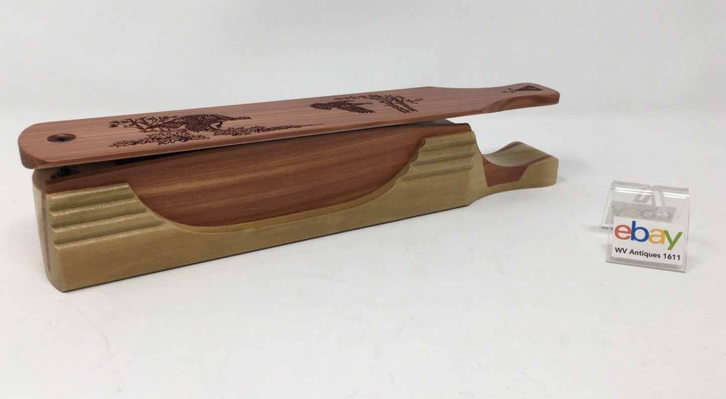 Wooden Amish Crafted "10" Handle Half Moon" Turkey Box Call