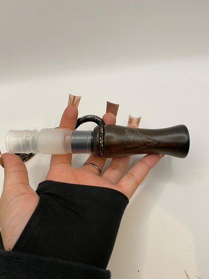 Genuinely Amish Crafted Wooden Coyote Howler Call with Lanyard - New, Unused!