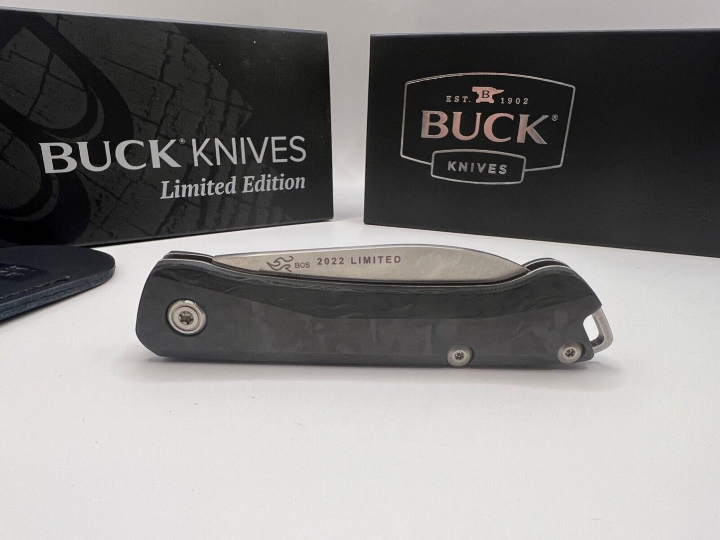 Buck USA 250 Saunter 2022 Legacy Collection Knife - Marble Carbon Fiber, S35VN