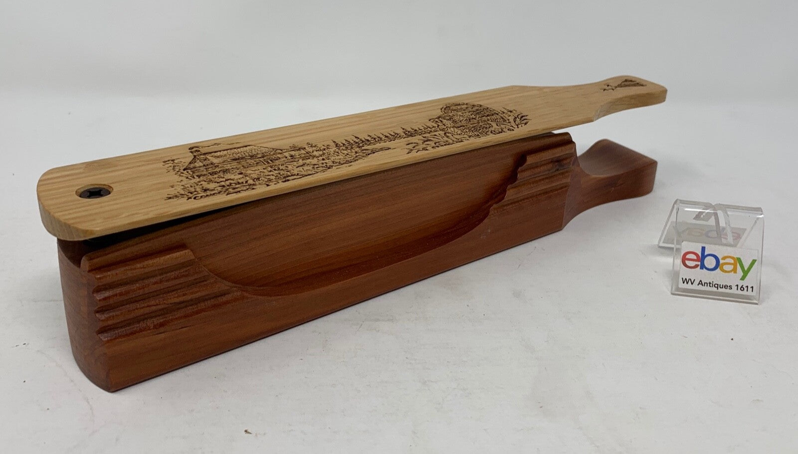 Wooden Amish Crafted "10" Handle Half Moon" Turkey Box Call - New, Unused!