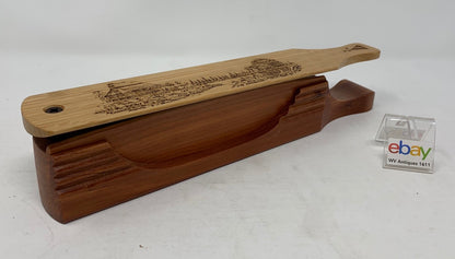 Wooden Amish Crafted "10" Handle Half Moon" Turkey Box Call - New, Unused!