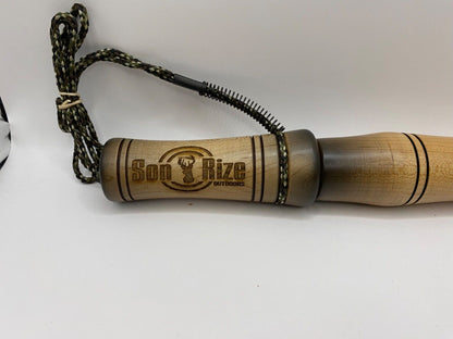Wooden Amish Crafted Son Rize Buck / Deer Grunt Call - All Wood, Deep Sound!