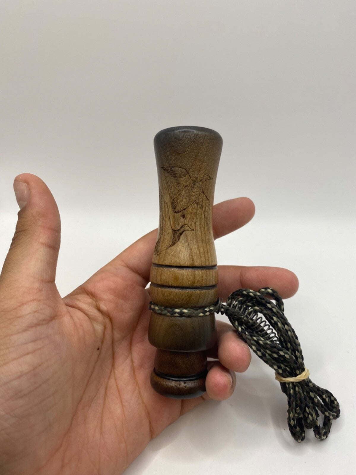 Genuinely Amish Crafted Duck Call with Lanyard - Wooden - New, Unused!