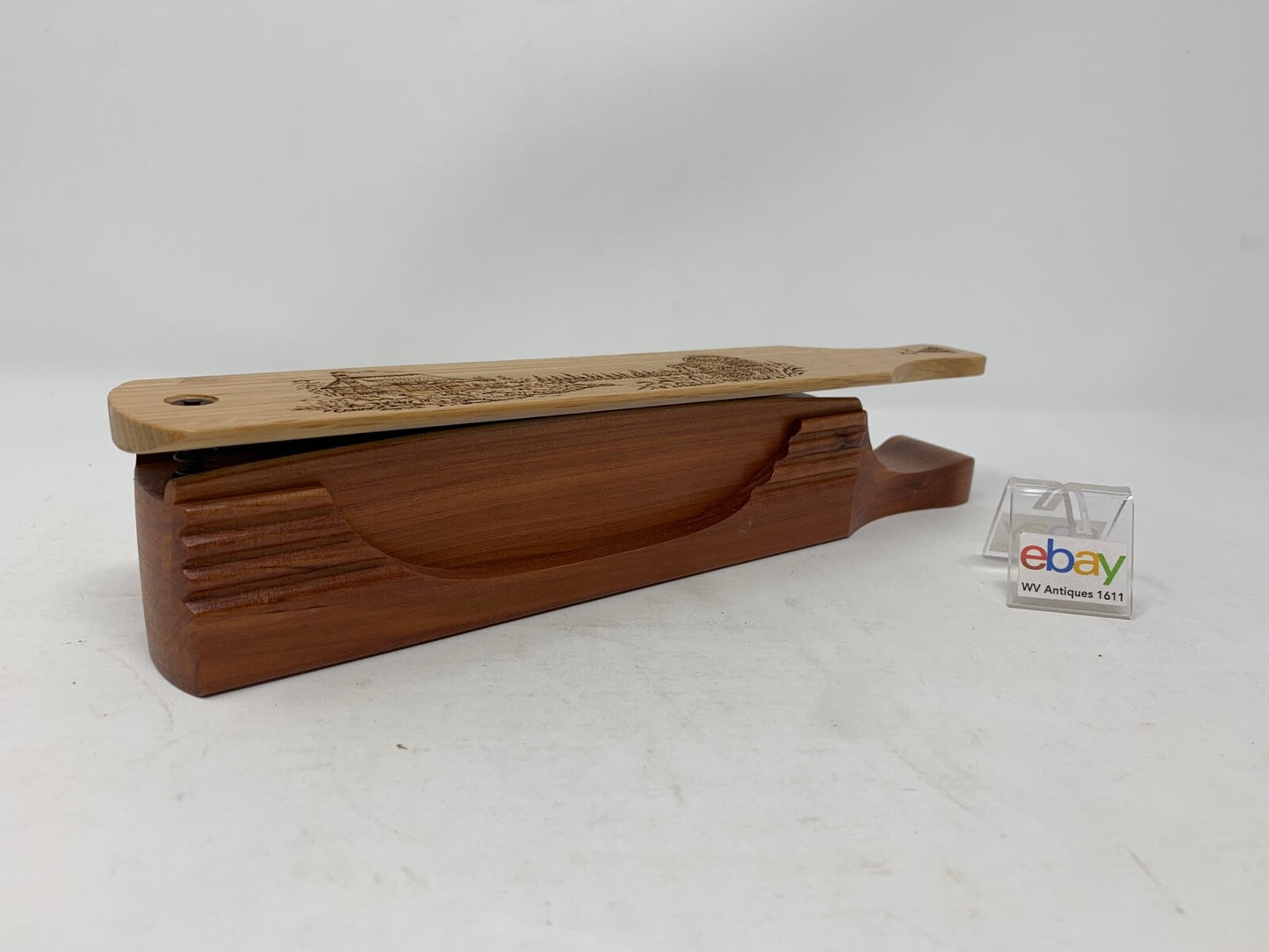 Wooden Amish Crafted "10" Handle Half Moon" Turkey Box Call - New, Unused!