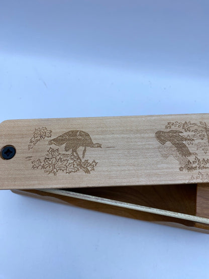 Genuinely Amish Crafted "Handle Half Moon" Turkey Box Call - New, Unused! Wooden