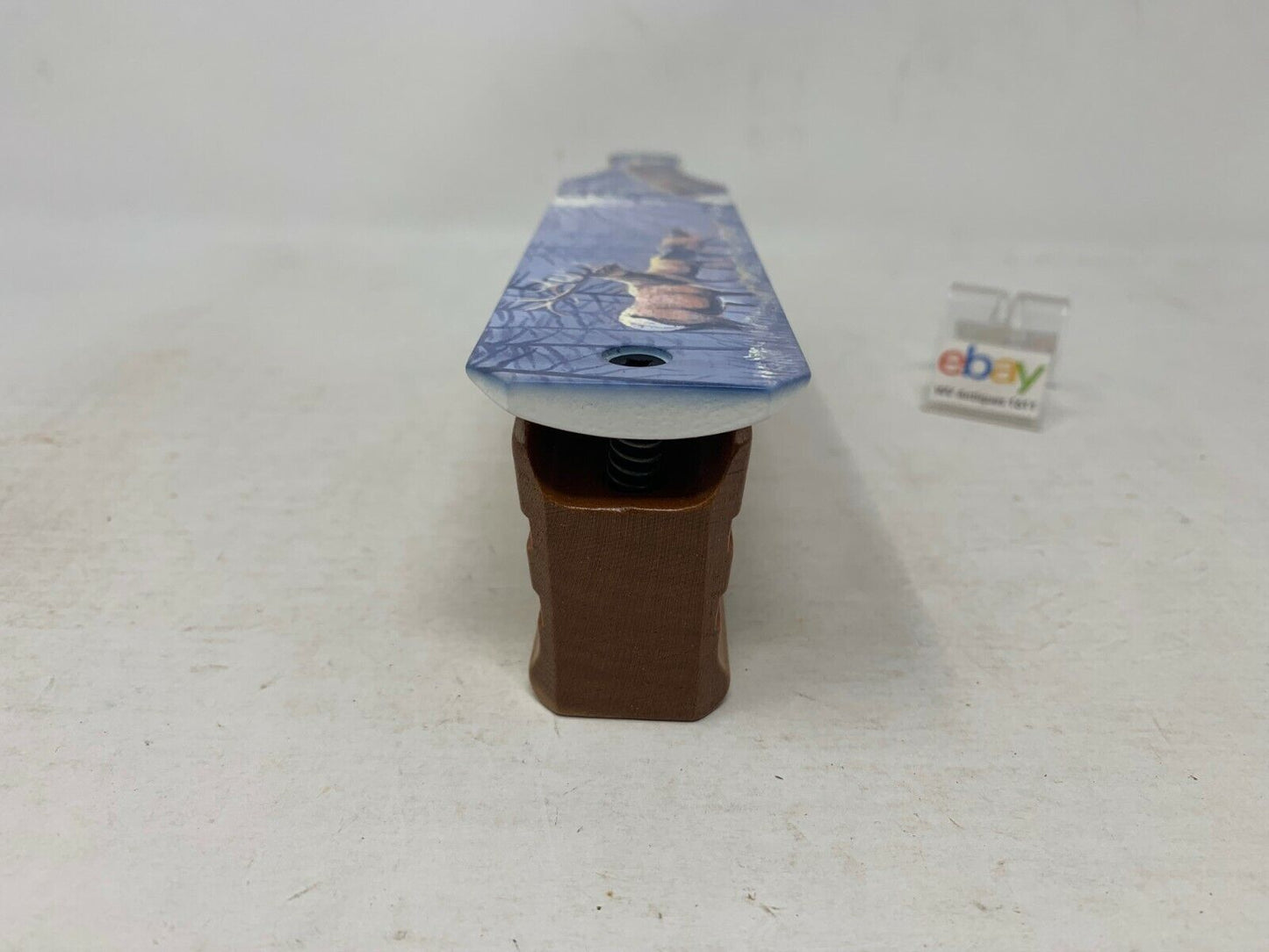 Wooden Amish Crafted Painted Lid Turkey Box Call - Elk Scene