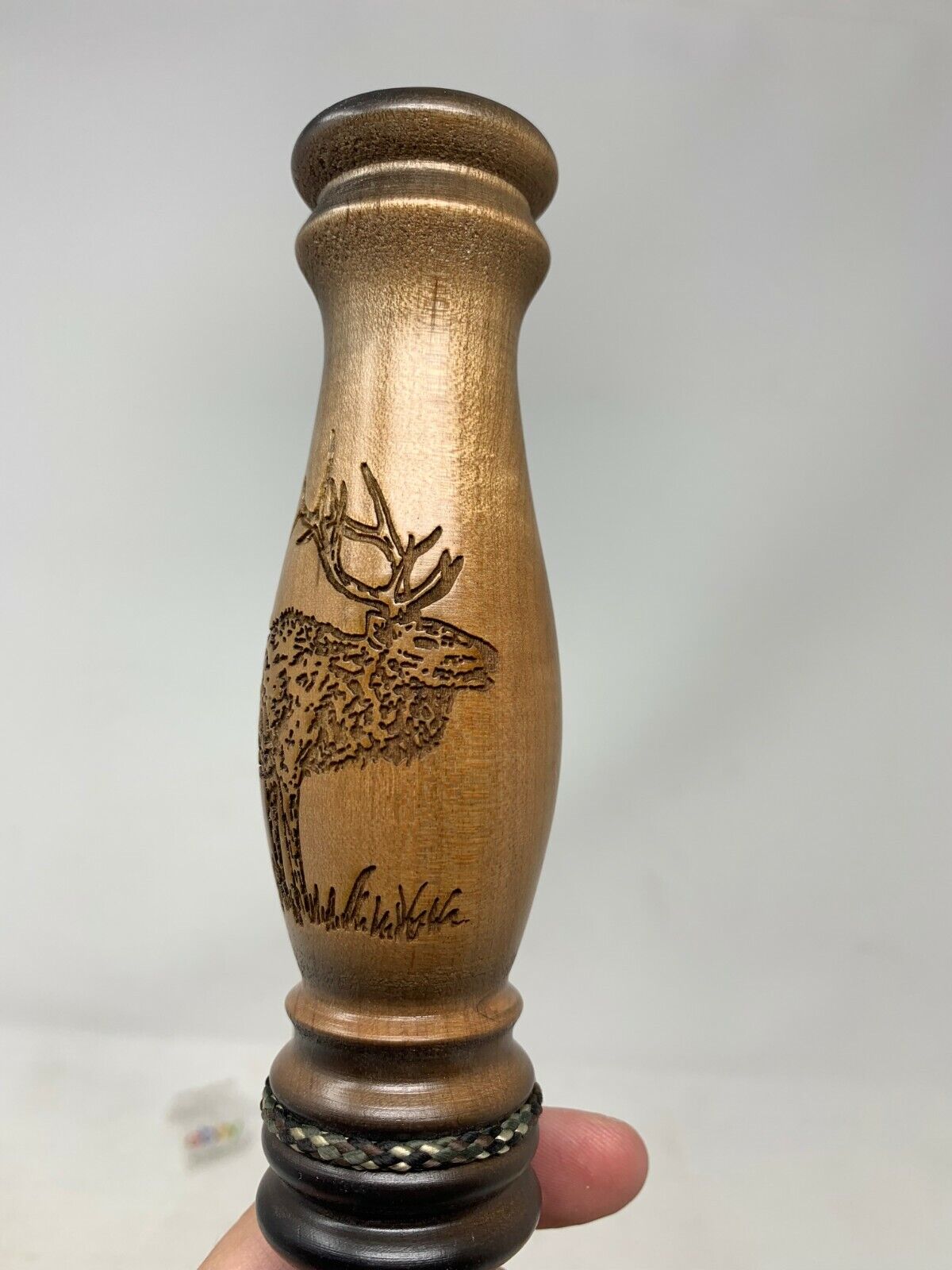 Genuinely Amish Crafted Wooden Elk Bugle Call with Lanyard