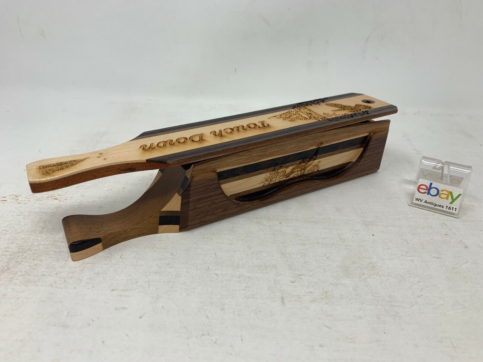 Wooden Amish Crafted "Touch Down" Turkey Box Call - New, Unused! Multi Woods!