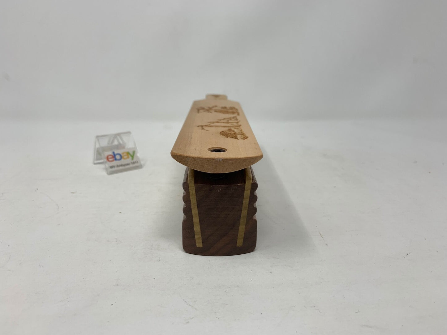 Wooden Amish Crafted "10" Handle Half Moon" Turkey Box Call - New, Unused! Nice!