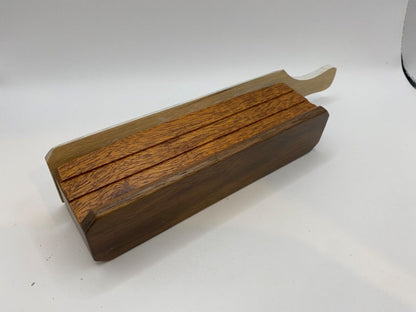 Wooden Amish Crafted Painted Lid Turkey Box Call - Winter Scene