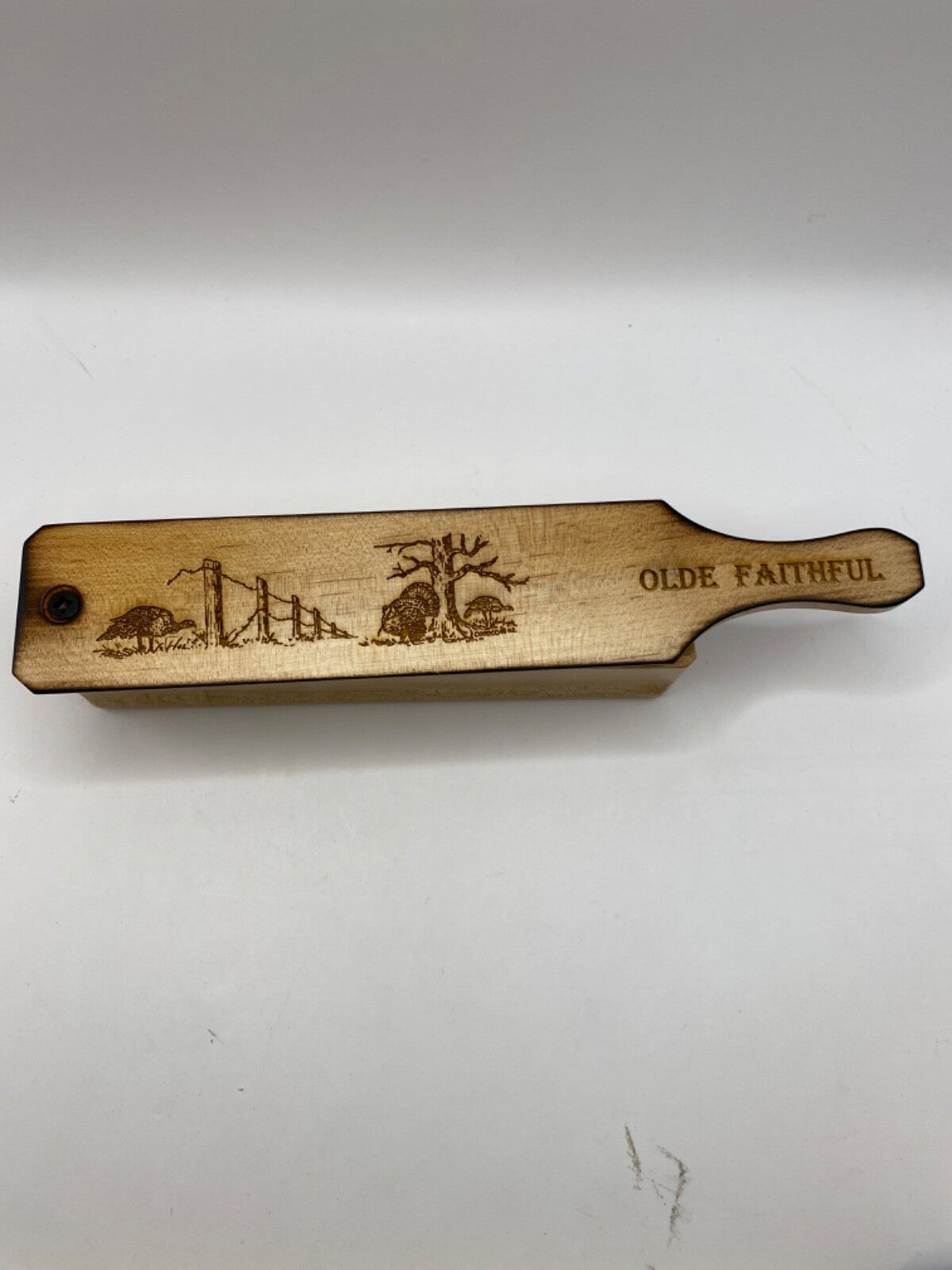 Genuinely Amish Crafted "Old Faithful" Turkey Box Call - New, Unused! Wooden!