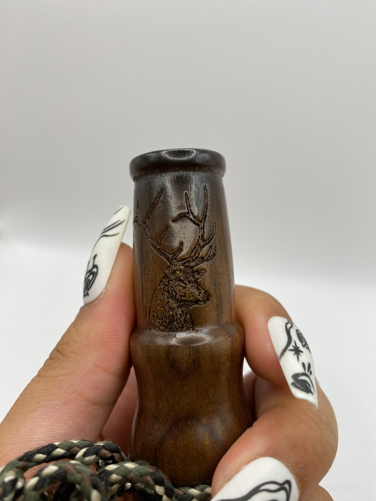 Genuinely Amish Crafted Female Elk Cow Call with Lanyard - New, Unused! Wooden!