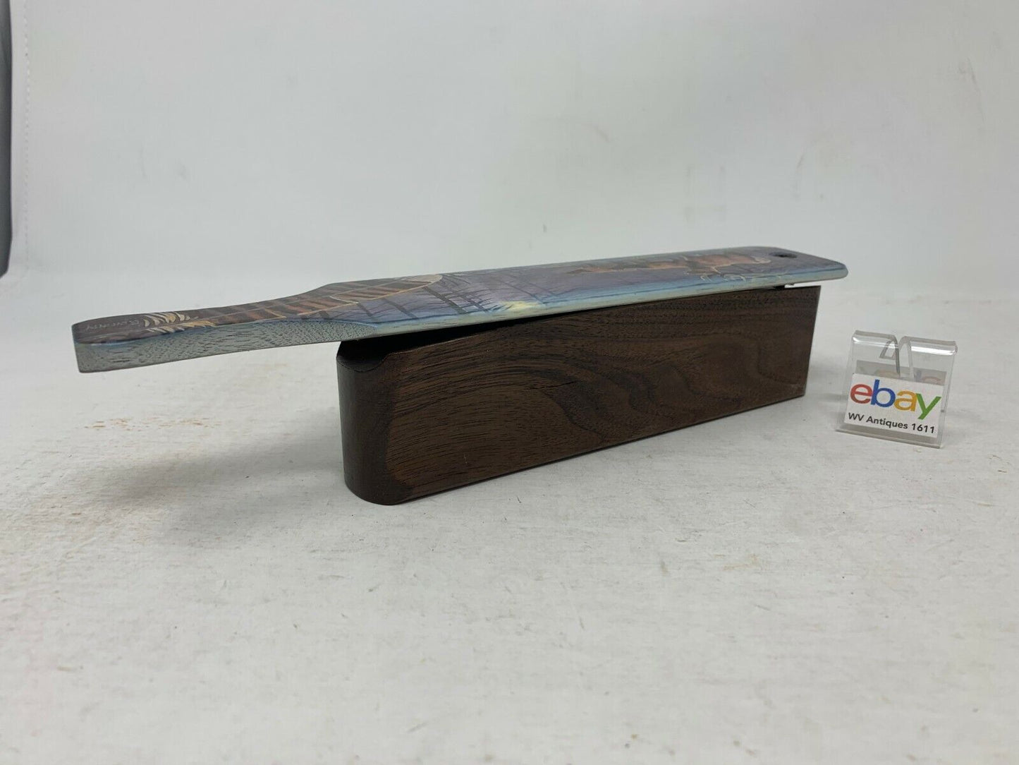 Wooden Amish Crafted Painted Lid Turkey Box Call - Elk Scene