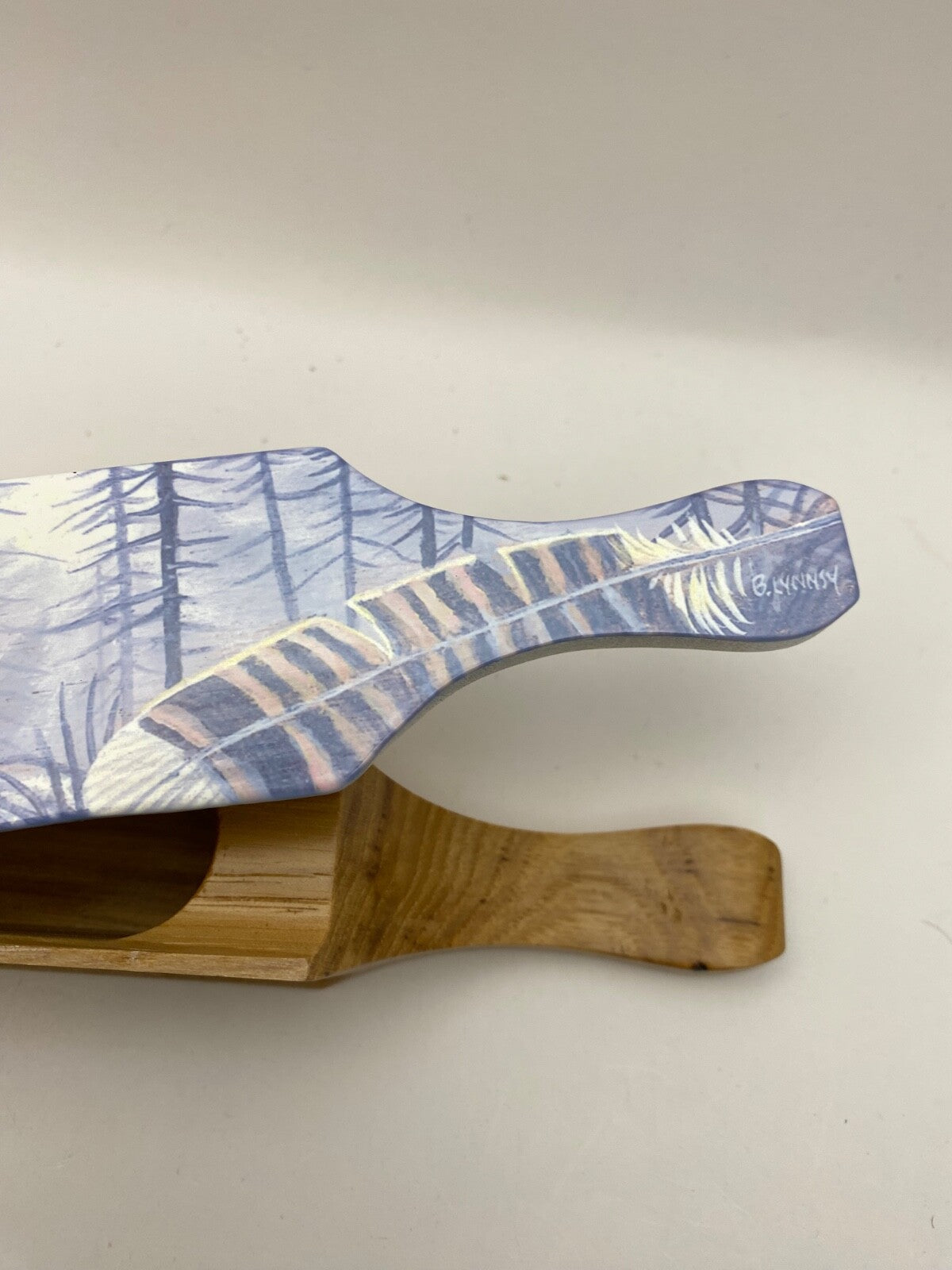 Wooden Amish Crafted Painted Lid Turkey Box Call - Elk Scene - New, Unused!