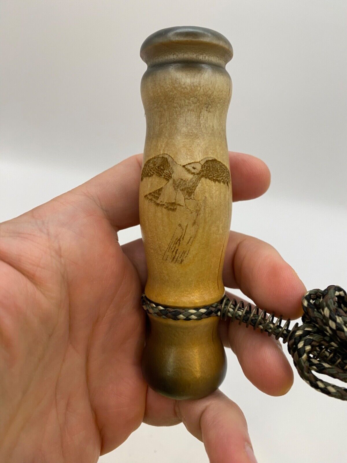 Genuinely Amish Crafted Wooden Hawk Call with Lanyard