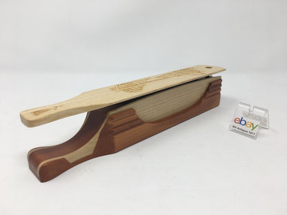 Wooden Amish Crafted "10" Handle Half Moon" Turkey Box Call - New, Unused! Nice!