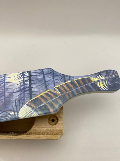 Wooden Amish Crafted Painted Lid Turkey Box Call - Elk Scene - New, Unused!