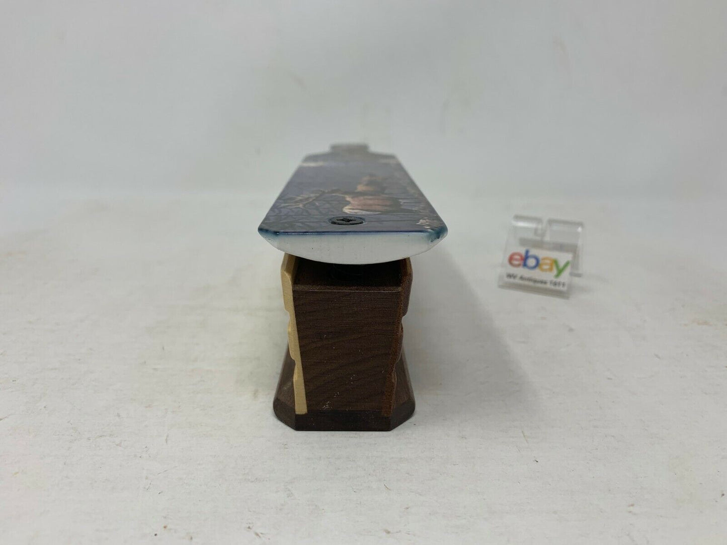 Wooden Amish Crafted Painted Lid Turkey Box Call - Elk Scene