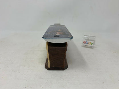 Wooden Amish Crafted Painted Lid Turkey Box Call - Elk Scene