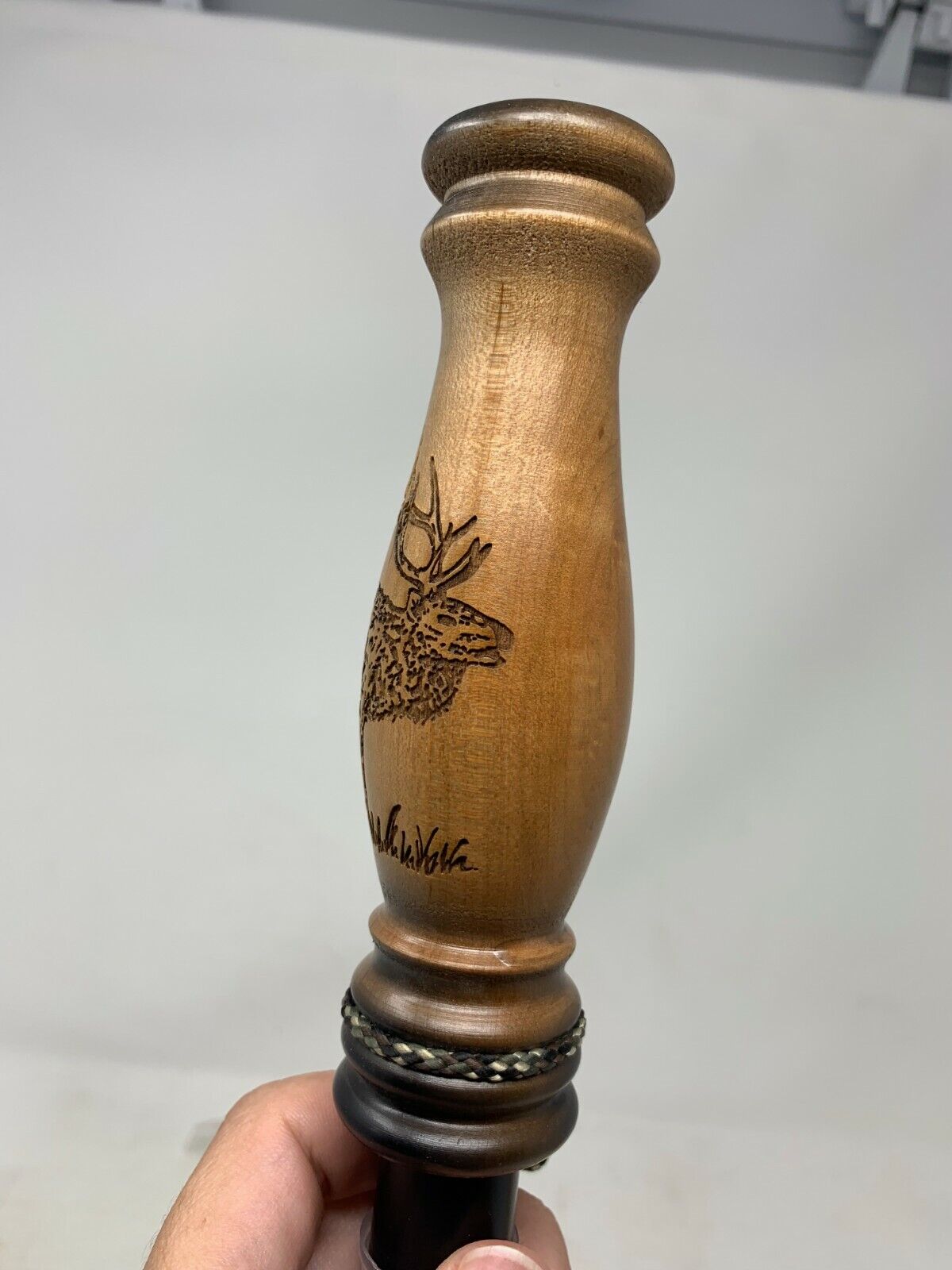 Genuinely Amish Crafted Wooden Elk Bugle Call with Lanyard