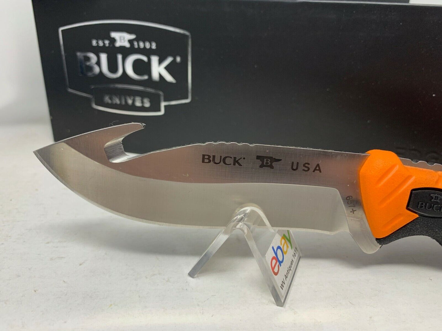 Buck USA 657 Large Pursuit PRO Fixed Blade Hunting Knife with Sheath, Guthook!