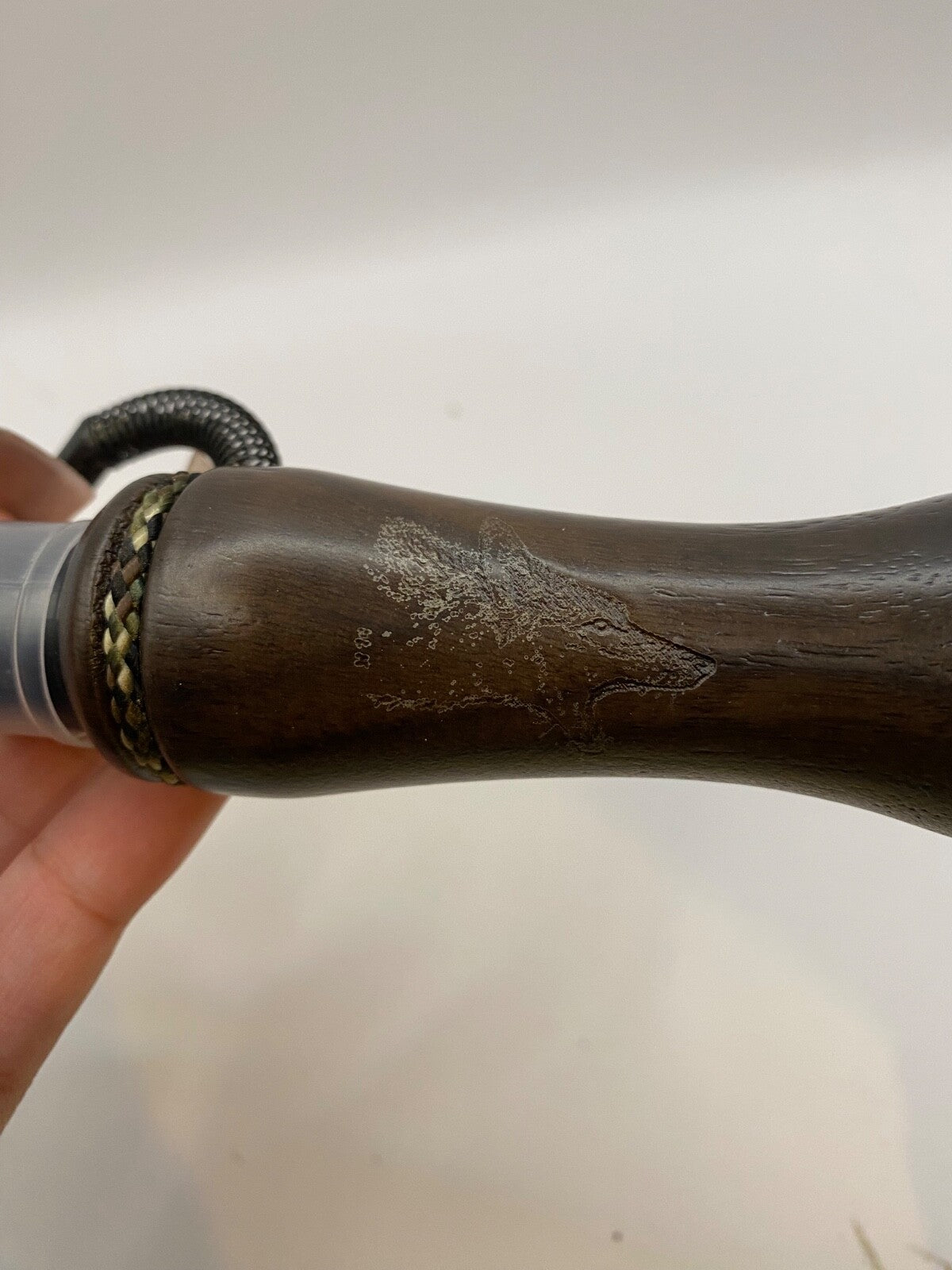 Genuinely Amish Crafted Wooden Coyote Howler Call with Lanyard - New, Unused!