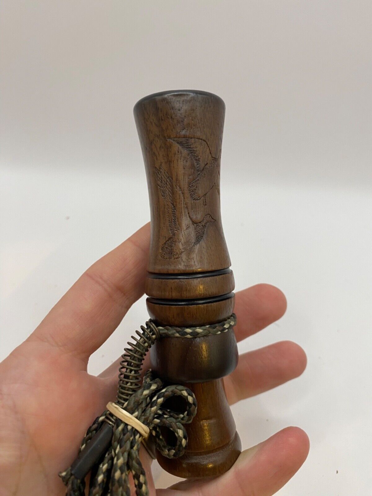 Genuinely Amish Crafted Duck Call with Lanyard - Wooden