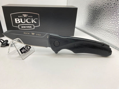 Buck USA 843 Sprint Ops Pro Knife, Black Canvas Micarta Handle, S30V Steel - NIB
