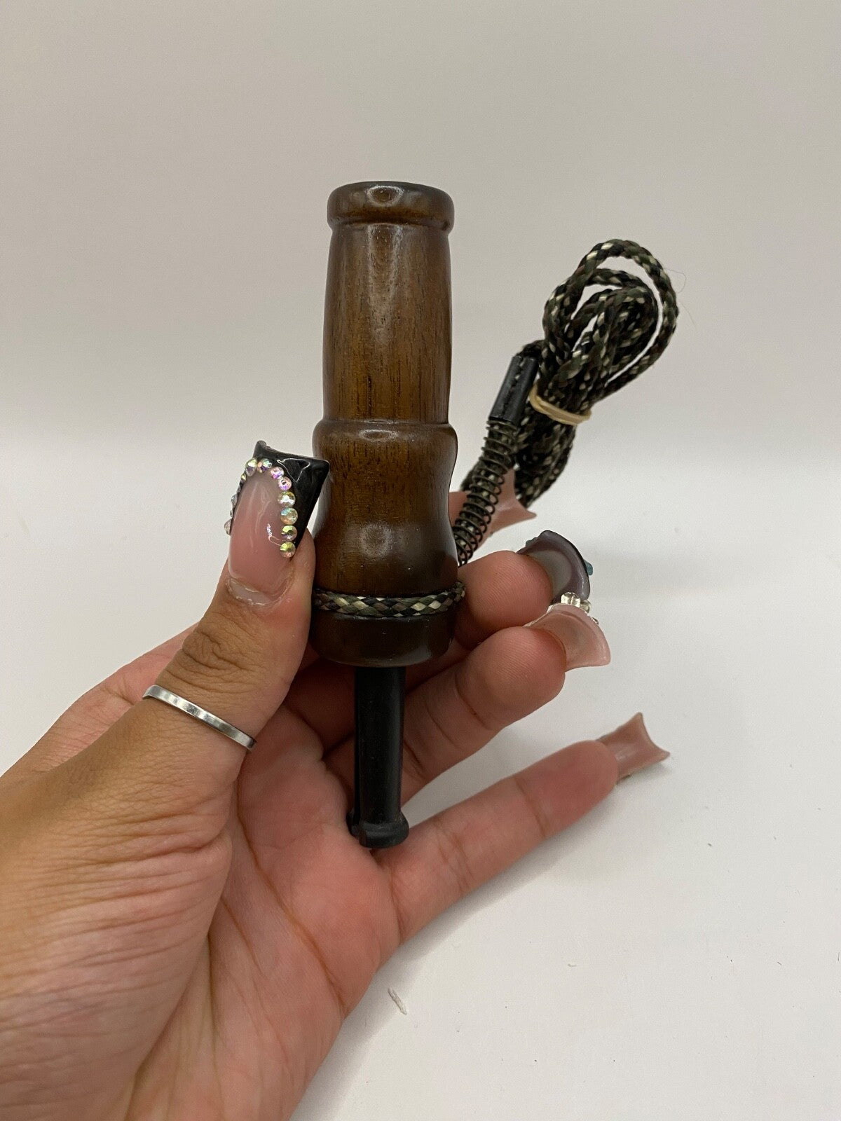 Genuinely Amish Crafted Female Elk Cow Call with Lanyard - New, Unused! Wooden!