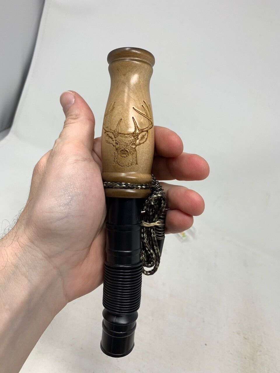 Wooden Amish Crafted Buck Deer Grunt Call with Lanyard