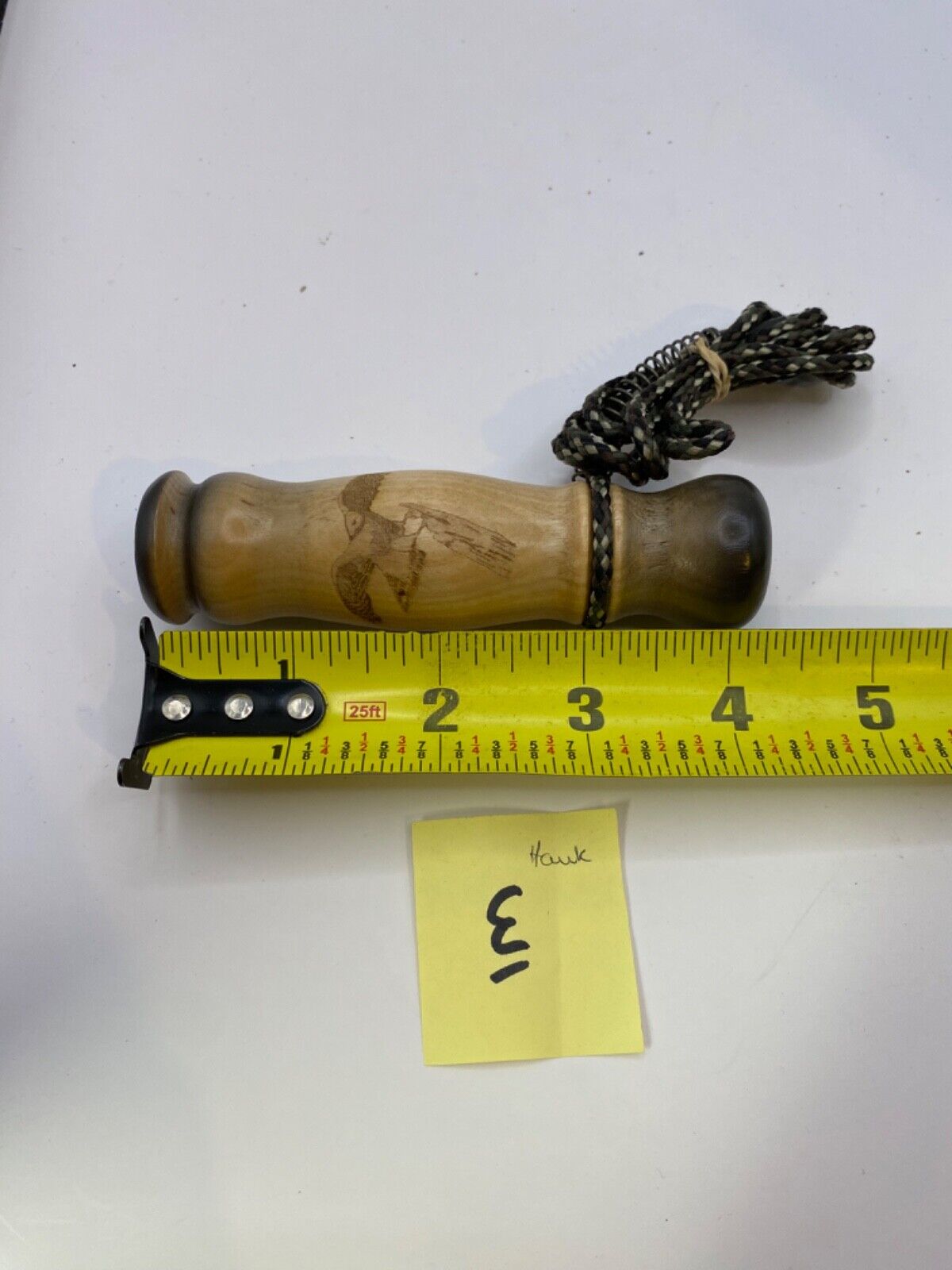 Genuinely Amish Crafted Wooden Hawk Call with Lanyard