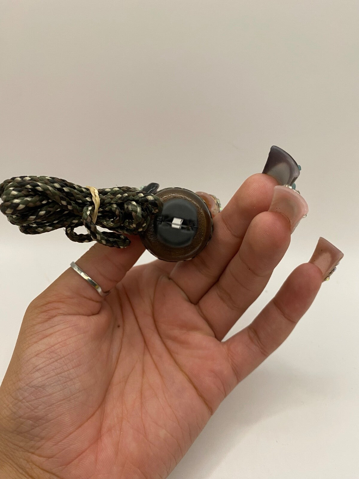 Genuinely Amish Crafted Female Elk Cow Call with Lanyard - New, Unused! Wooden!