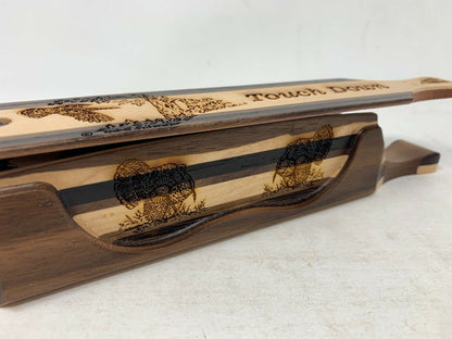 Wooden Amish Crafted "Touch Down" Turkey Box Call - New, Unused! Multi Woods!