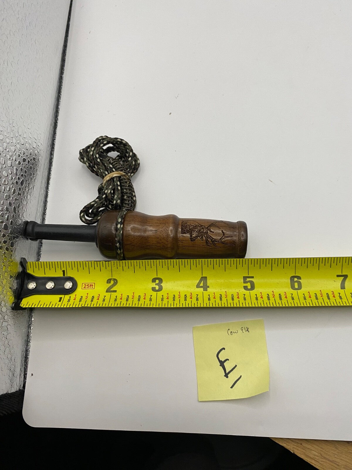 Genuinely Amish Crafted Female Elk Cow Call with Lanyard - New, Unused! Wooden!