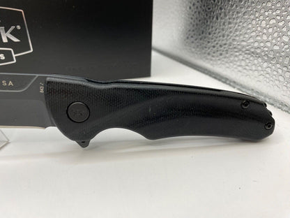 Buck USA 843 Sprint Ops Pro Knife, Black Canvas Micarta Handle, S30V Steel - NIB