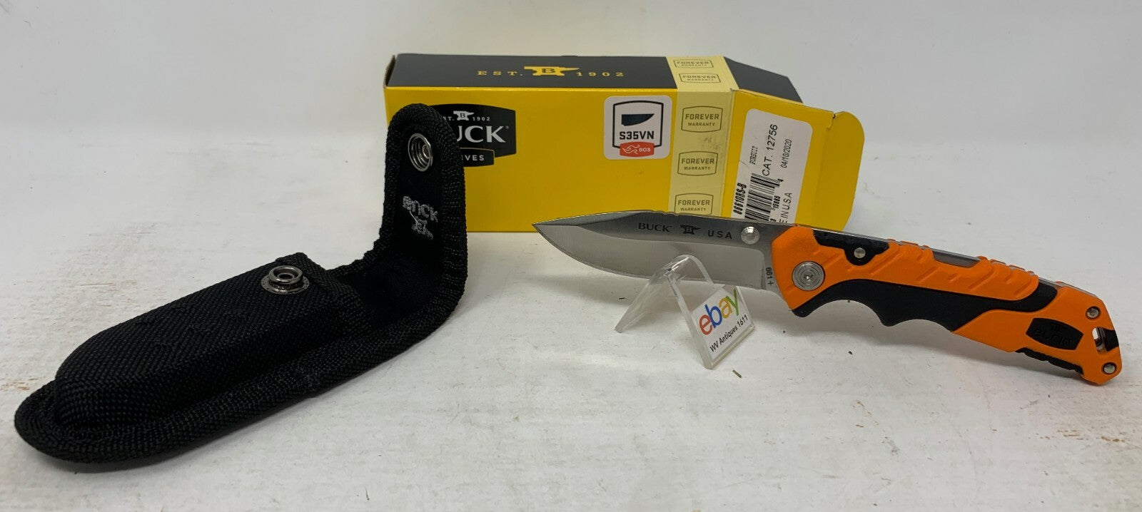 Buck USA 661 Small Pursuit PRO Folding Hunting Knife with Sheath - New In Box! 
