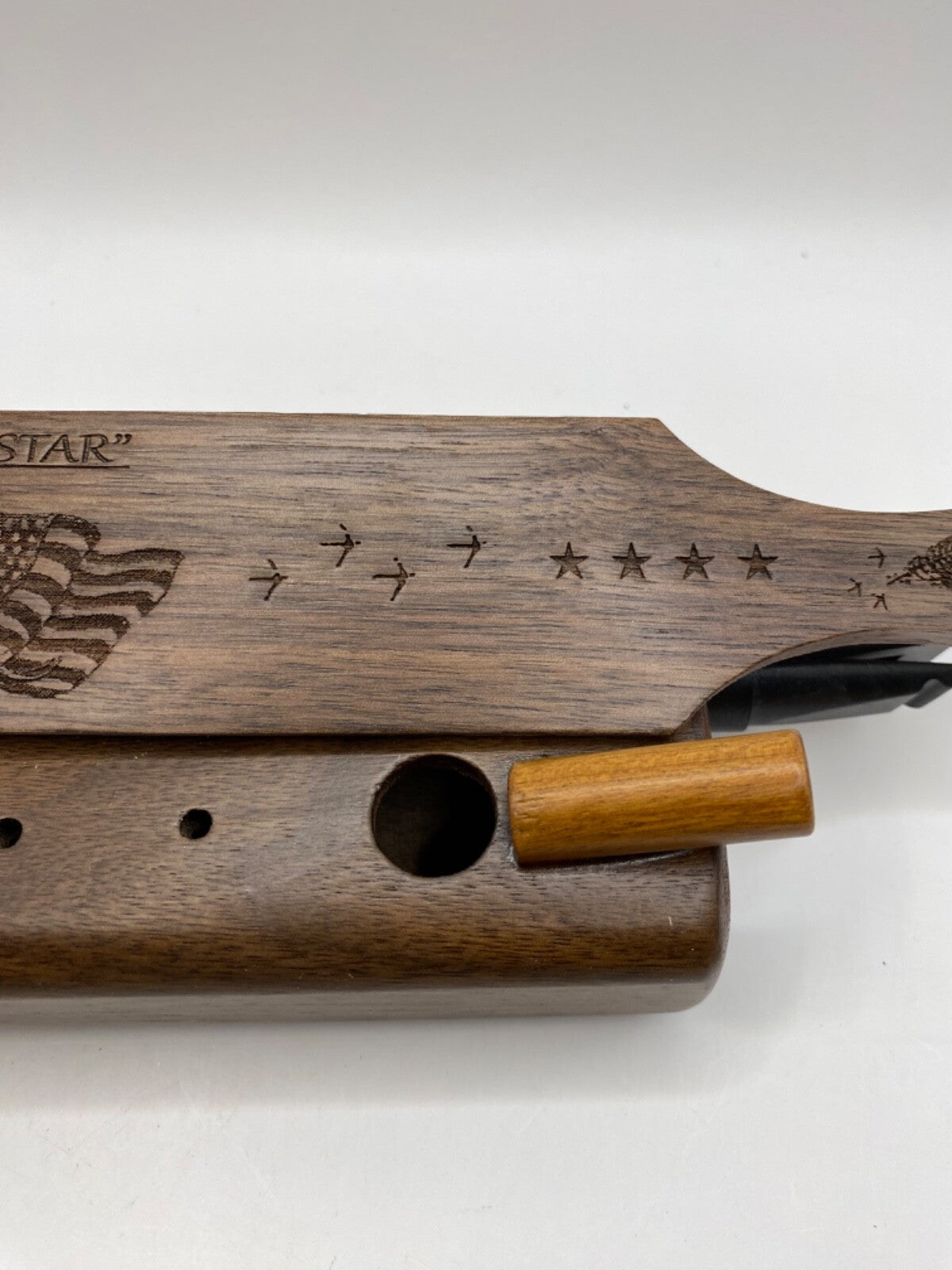 Genuinely Amish Crafted "Four Star" Combo Turkey Box Call - Crow, Owl, Hawk!