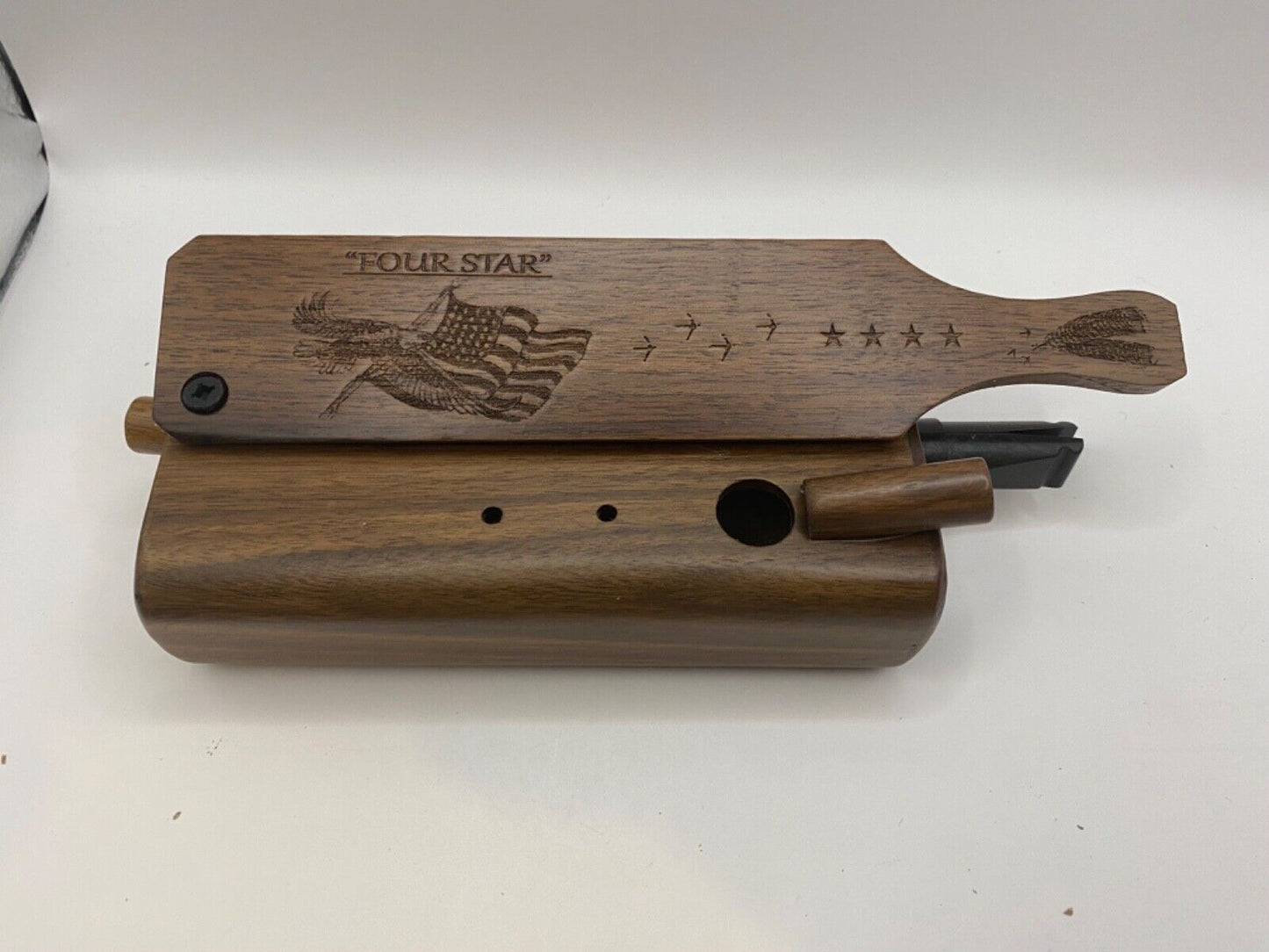 Genuinely Amish Crafted "Four Star" Combo Turkey Box Call - Crow, Owl, Hawk!