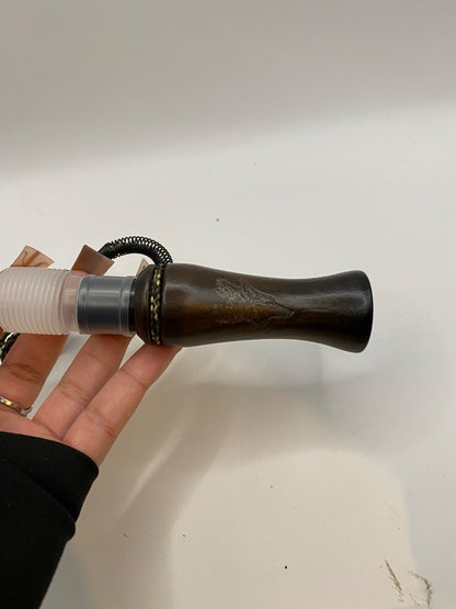 Genuinely Amish Crafted Wooden Coyote Howler Call with Lanyard - New, Unused!