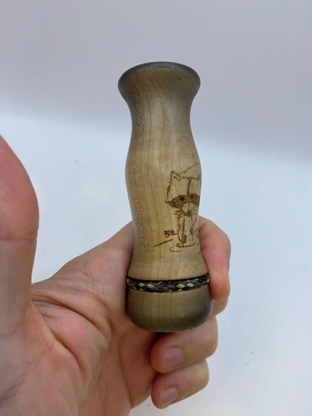 Wooden Amish Crafted Coon Squaller Raccoon Squealer Call